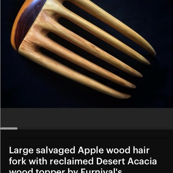 Hand carved Wood Hair Fork - Picture 12 of 12